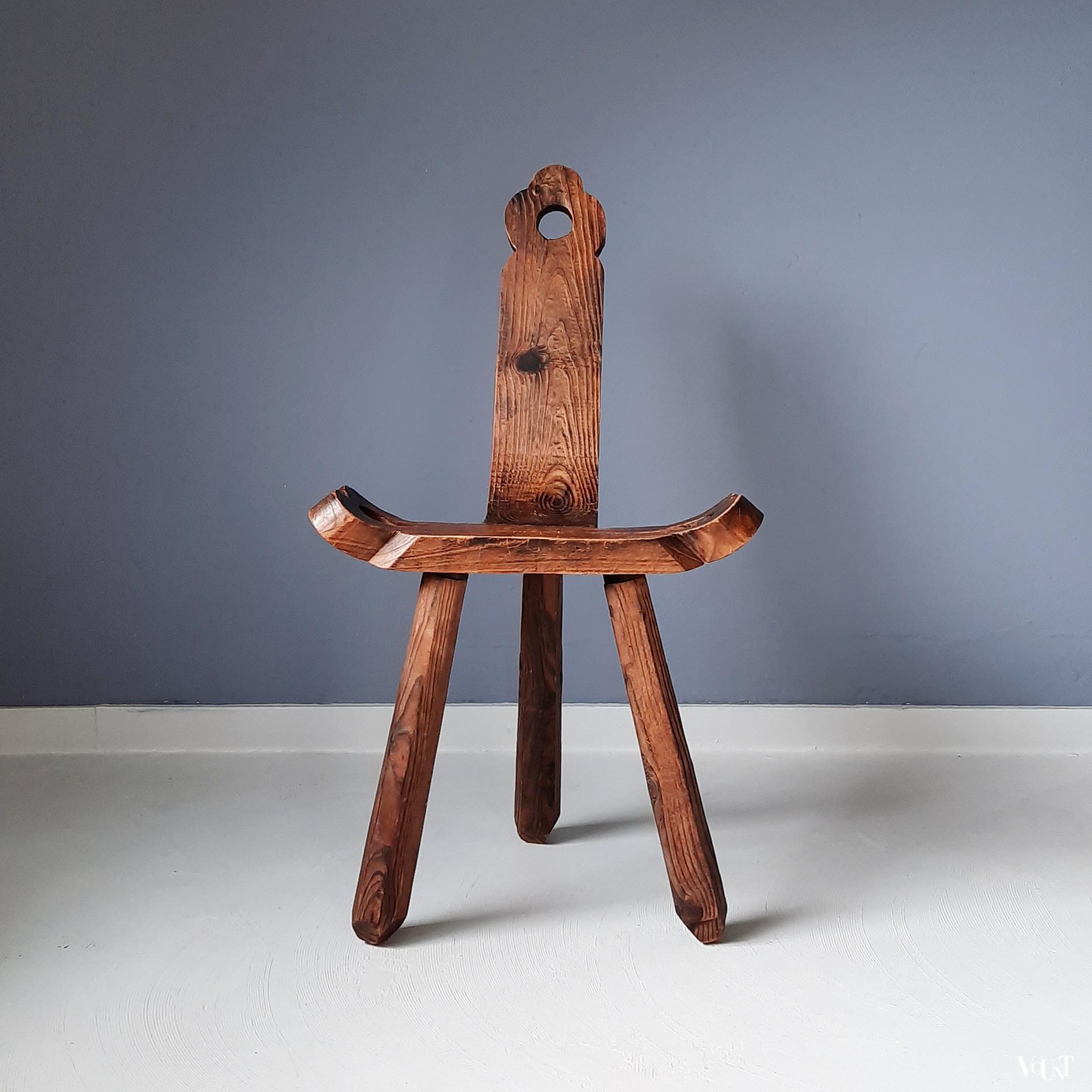 Spaans houten stoeltje '70