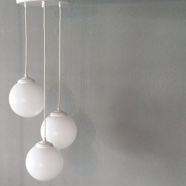 lamp 3 opaline bollen VOUNT VINTAGE