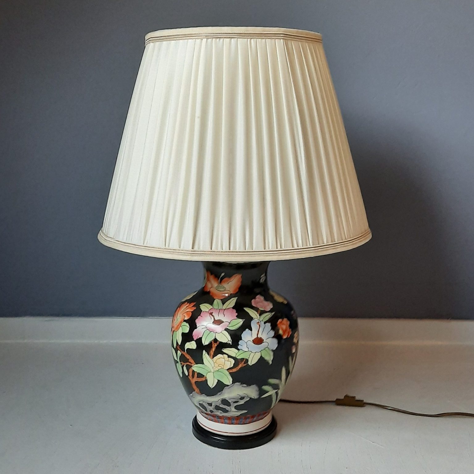 Vaaslamp Aziatische stijl, Kullmann Lampen, jaren '70