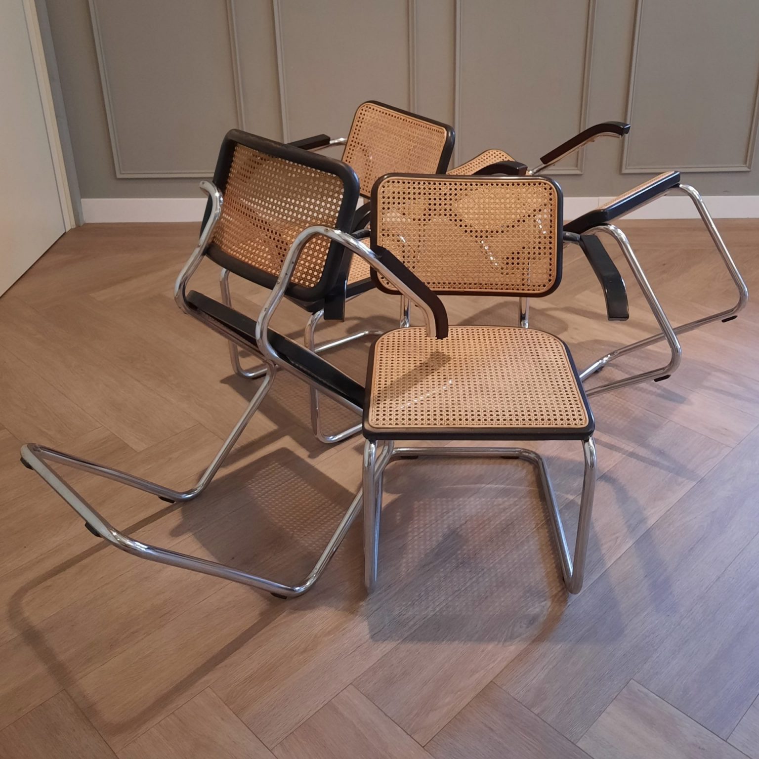 Set van 4 originele S64 stoelen, Marcel Breuer voor jaren '90