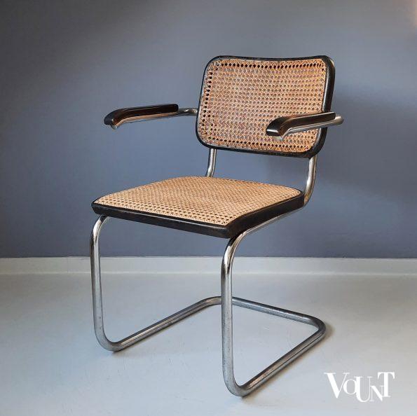 Zwarte S64 stoel, Marcel Breuer voor Thonet, jaren '30/'40