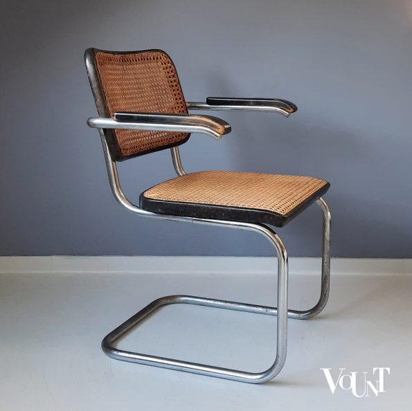 Zwarte S64 stoel, Marcel Breuer voor Thonet, jaren '30/'40