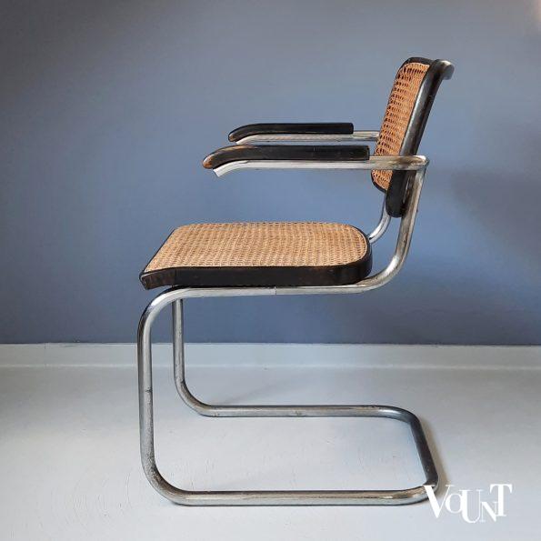 Zwarte S64 stoel, Marcel Breuer voor Thonet, jaren '30/'40