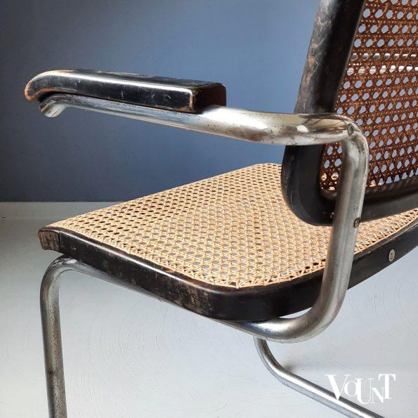 Zwarte S64 stoel, Marcel Breuer voor Thonet, jaren '30/'40