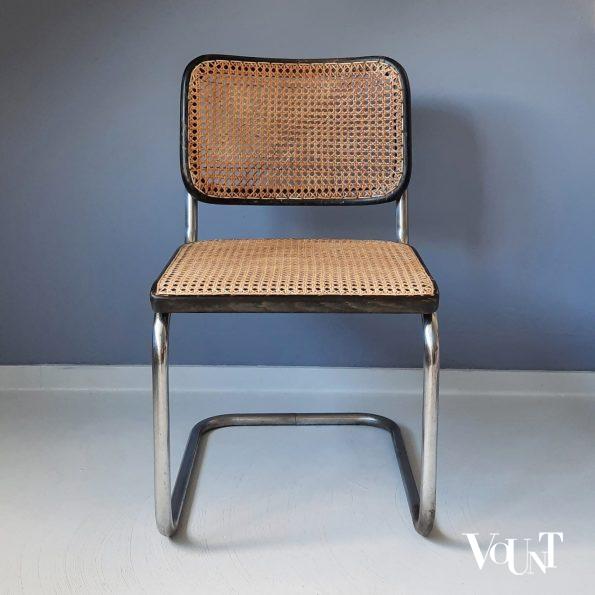 Zwarte S32 stoel, Marcel Breuer voor Thonet, jaren '30/'40