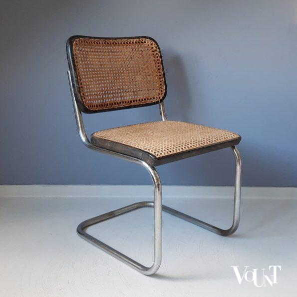 Zwarte S32 stoel, Marcel Breuer voor Thonet, jaren '30/'40