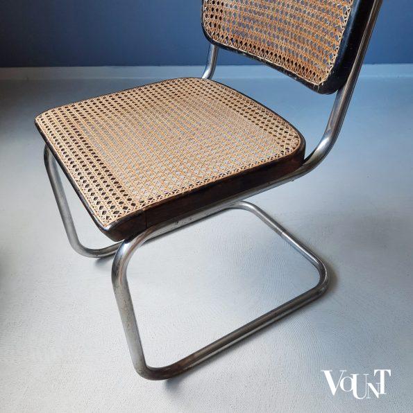 Zwarte S32 stoel, Marcel Breuer voor Thonet, jaren '30/'40