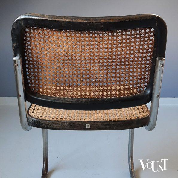 Zwarte S32 stoel, Marcel Breuer voor Thonet, jaren '30/'40