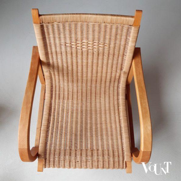 Fauteuil hout en rotan (pitriet) / Flechtsessel, Erich Dieckmann, jaren '30